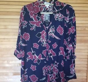 NWT Express Portofino Shirt Navy Pattern